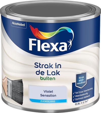 Flexa - Strak In De Lak Buitenlak Zijdeglans - Violet Sensation - Mengverf - 500 Ml