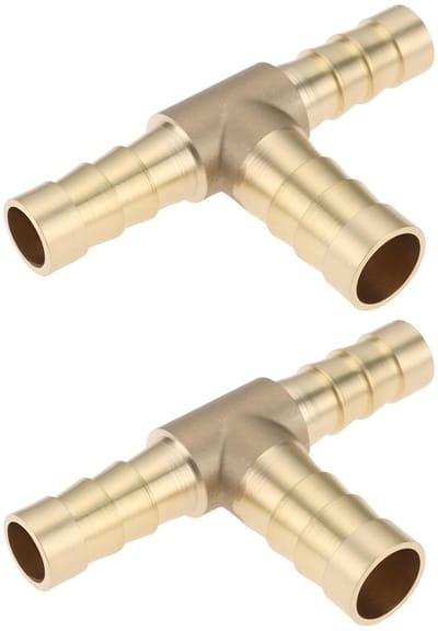 Dailygoods- Barb Vermindering 8mm/10mm - T Stuk - Slang Koppeling - Voor Lucht/Water/Brandstof - Eenvoudige Installatie - 50mm Lengte