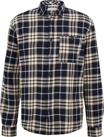 TOM TAILOR relaxed checked shirt Heren Overhemd - Maat M