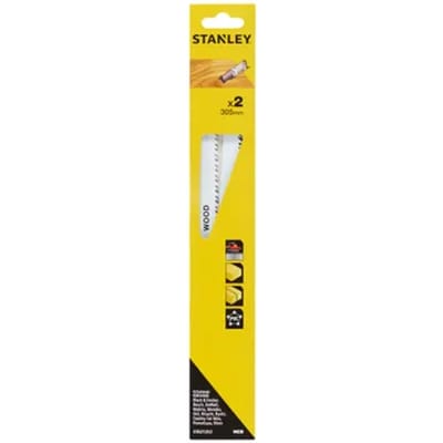 Stanley Reciprozaagblad Hout Sta21252-xj - 305mm - 4tpi - Hcs - 2 Stuks