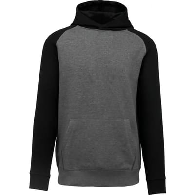 PROACT® Kinder multisport-joggingbroek tweekleurige sweater met capuchon PA370 - Grey Heather / Black - 12/14 years (12/14 ans)