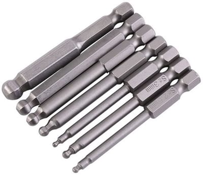 Ball End Hex Schroevendraaier Bits Set - Sterk Magnetisch - 7 Stuks