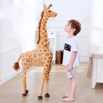 Groot Formaat Knuffel Zacht Levensgetrouw Pluche Giraffe Dieren Echte Giraffen Zachte Pop Woondecoratie Fotografie Rekwisieten Verjaardagscadeau 30-35cm giraf