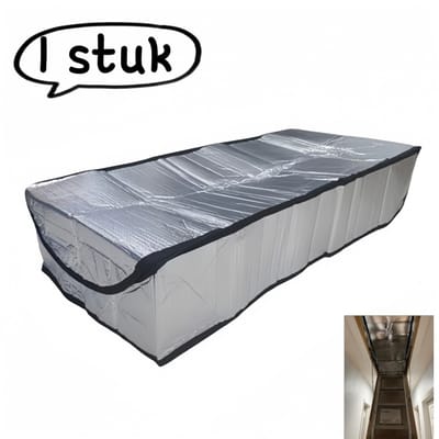 1 stuk - Hoes - All-season zolderhoes - Warmte-isolerende en stofwerende hoes voor trapingang - 138*63,5*28 cm - Zilver