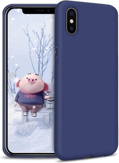 HB Hoesje Geschikt voor Apple iPhone X / XS - Donker Blauw - Siliconen Back Cover