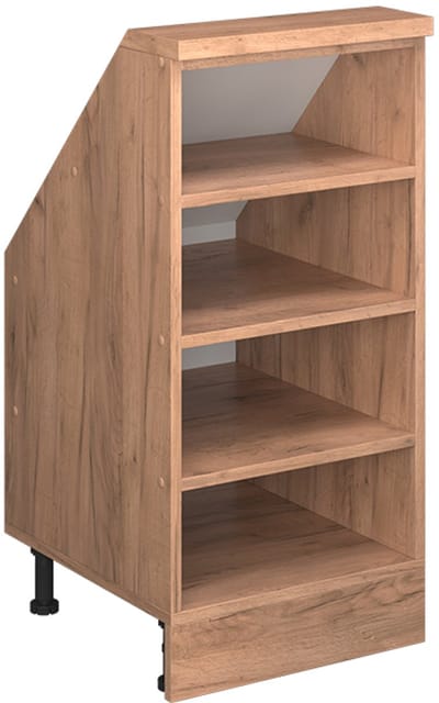Vicco Rion Kast voor schuine wand – 40 x 81.6 cm met 4 compartimenten Krachtige eik goud