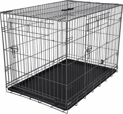 Adori Safety+ Bench Met 2 Deuren Grijs - Hondenbench - 91x56x63 cm