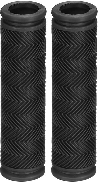 Oneay Set van 2 antislip handvatten voor mountainbikes, dubbel geribbeld rubberen stuur, geschikt voor stuurdiameters van 22,2-25,4 mm, fietsaccessoire.