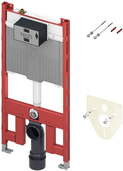 TECE Profil 3-in-1 set van wc-element met Octa II inbouwreservoir incl. wandankers en geluidsisolatiemat
