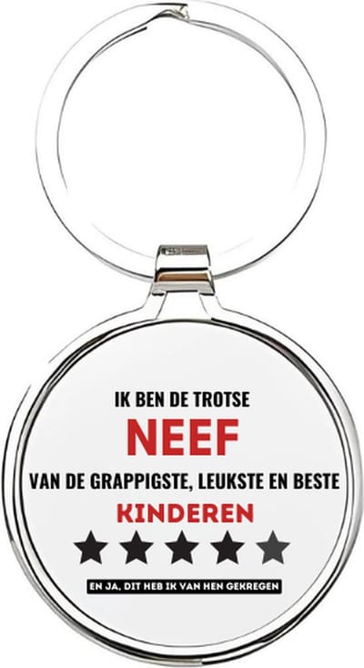 Akyol - ik ben een trotse neef van de grappigste, leukste en beste kinderen ooit Sleutelhanger - Neef - de leukste neef - neef sleutelhanger - nicht sleutelhanger - sleutelhanger voor neven - familie sleutelhanger - verjaardagscadeautje - 4 x 7,5 CM