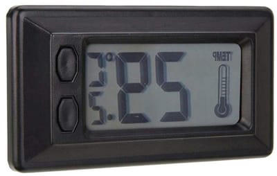 Auto Thermometer - Digitale Klok - Temperatuur Meten - Verstelbare Basis - LCD Display - Zwart