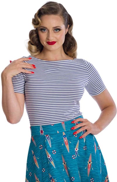 Banned - SZIZZLE STRIPE Top - 2XL - Paars