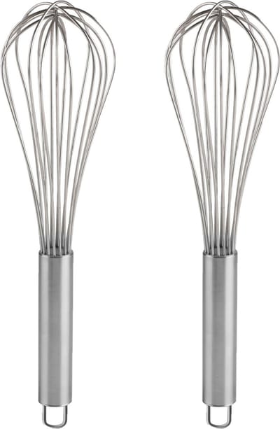 Urban Living Keukengerei garde - 2x - 30 cm - RVS - lang formaat - zilver