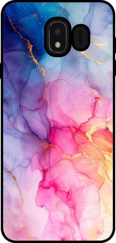 Smartphonica Telefoonhoesje Geschikt voor Samsung Galaxy J4 2018 met marmer opdruk - TPU backcover case marble design - Regenboog geschikt voor Samsung Galaxy J4 2018