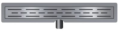 DutchLine - Douchegoot met flens en rooster - 600x70 – DutchLine - Gunmetal