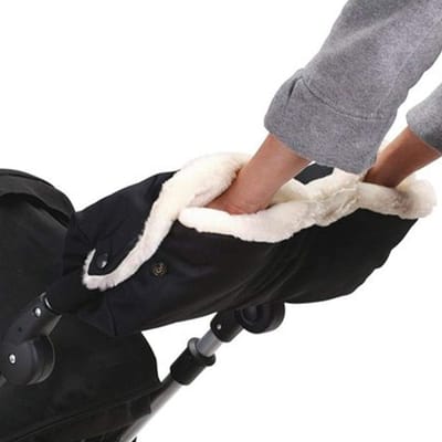 Zwart - Handwarmers voor kinderwagens - Accessoires voor kinderwagens - Waterdicht - Wind- en sneeuwbestendig - Warm - Eenvoudig te installeren - Eenvoudig schoon te maken
