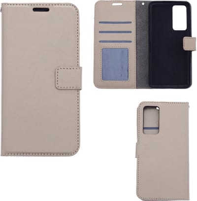 LuxeBass Hoesje geschikt voor Xiaomi 12/12X - Boekhoesje met kaartvakken - Goud gsm hoesje - telefoonhoes - telefoonhoesjes