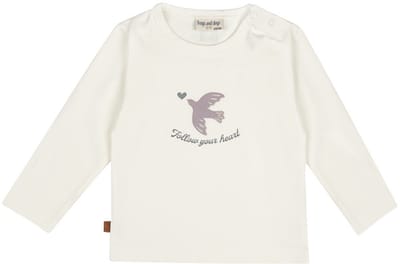 Frogs and Dogs - Follow Your Heart Baby Shirt Bird | Jet Stream - Katoen - Maat 50/56