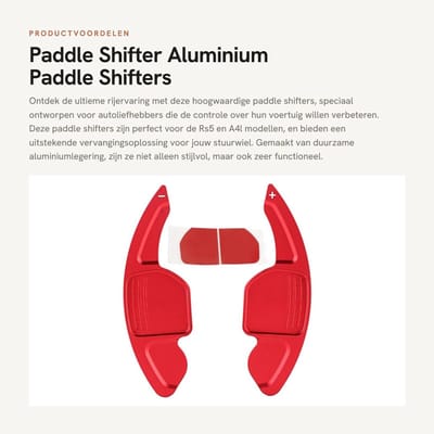 Dailygoods- Paddle Shifter Vervanging - Aluminiumlegering - Stuurwiel Paddles - 2 Stuks - Geschikt voor A4L/Rs5 - Professioneel Ontwerp - Stuurwielpaddles