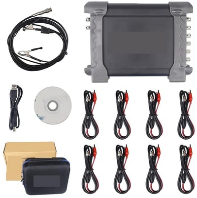 Digitale Opslag Oscilloscope - USB Oscilloscope Meetinstrument - Automotive Diagnose - 8 Kanaals Generator - 2.4MSa/s - Grijs
