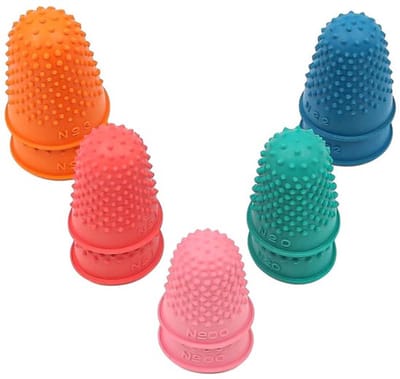 Dailygoods- Vingerhoedjes Herbruikbaar - 10 Stuks - Silicoon/Rubber
