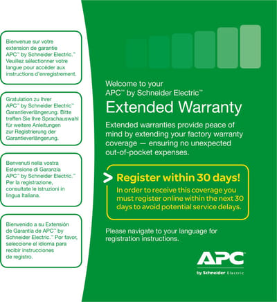 APC Uitgebreide garantie, Easy UPS SMV SMVS, niveau 03, 1 jaar