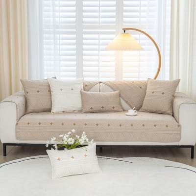 Sofa Kussen van Puur Katoen voor Alle Seizoenen Katoenen Stof Antislip Kussenhoes Eenvoudige Moderne Sofa Hoes Hoes Zitkussen 70*70cm