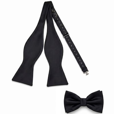 Sorprese Vlinderdas - Zelf Strikken - 100% Zijde - Zwart - Vlinderstrik - Luxe Effen Bow Tie
