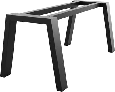 MetaloPro Tafelonderstel Thusia Extreme - Zwarte Robuuste Metalen Constructie In Industriële Stijl Voor Grotere Tafels In Huishoudens En Kantoren - 140x80x72cm