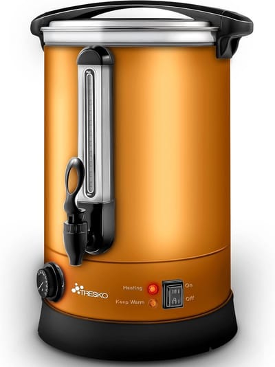 Glühweinkoker 30 Liter 1500W - Roestvrijstaal Warmwaterdispenser met Tapkraan en Temperatuurregeling 30-110°C - Ideale Glühweinautomaat voor Feesten en Horeca