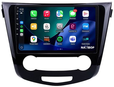 Geschikt voor Nissan X-trail (2013 t/m 2021) | 10 inch Android 15.0 CarPlay autoradio | Draadloos CarPlay & Android Auto | 2GB RAM + 32GB | Mic, Camera (AHD) & DAB+ | Bluetooth & WiFi | NAVIBOP NB-1845 | Bouwjaar 2013 t/m 2021