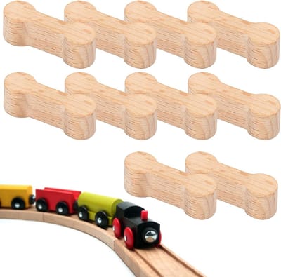 Dailygoody - Universele Connectorset - Spoorbaan Adapter - Voor Houten Spoorbanen - 10 Stuks - Compatibel met Brio en Thomas - Geschikt voor Kind