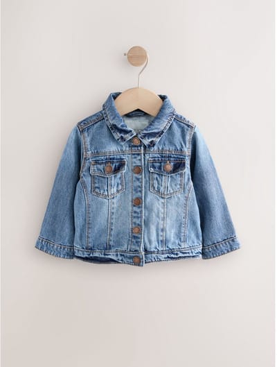 Next - Meisjes - Denim westernjack 100% katoen - Blauw