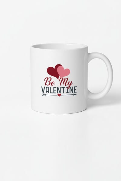 Be My Valentine Mok met Harten - Romantisch Valentijnscadeau