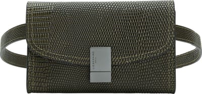 LIEBESKIND BERLIN Leren Gordeltas Avondtas Flare Lizard Crossbody Tea Leaf Groene