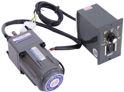 Transmissiemotor - Asynchrone motor - Machines Aansturen - Traploos Instelbaar - 6 Watt - Grijs