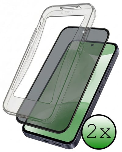 Screenprotector - 2 Stuks Geschikt voor Samsung Galaxy S24 - Met Installatie Kit - Privacy Filter - Beschermglas - Flexibel Glas - Tempered Glass - Screen Protector