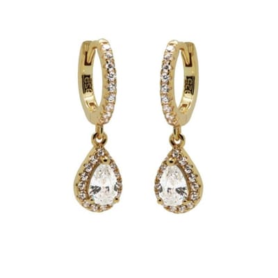 Karma Oorhangers Drop Zirkonia Goud
