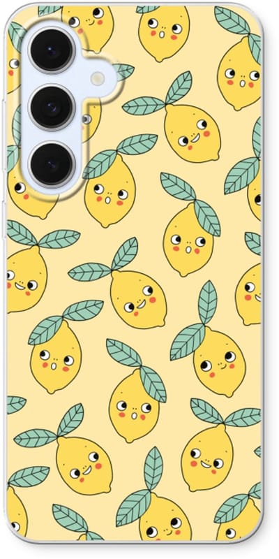 Case Company® - Hoesje geschikt voor Samsung Galaxy S24 FE hoesje - Citroenen - Soft Cover Telefoonhoesje - Bescherming aan alle Kanten en Schermrand