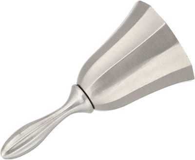 Handbel - Dinerbel Antiek - Signalisatie Horeca - Helder Geluid - 11 x 5 cm - Zilverkleurig