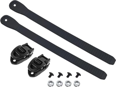 Rolschaats riemen - Skate gespen - Vastzetten skates - Duurzaam nylon materiaal - 2 stuks - Zwart