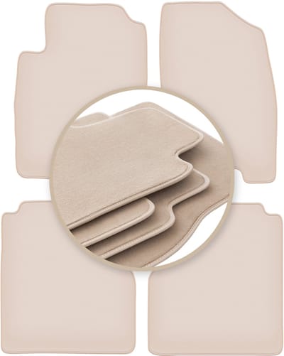 PREMIUM beige matten voor: Nissan Navara III D40 pick-up 2005-2011