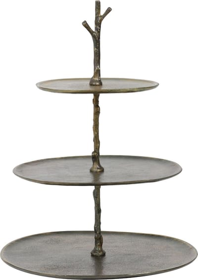 Light & Living Etagère Tresa - Antiek Brons - 3 Laags - Metaal - Luxe - Woonkamer