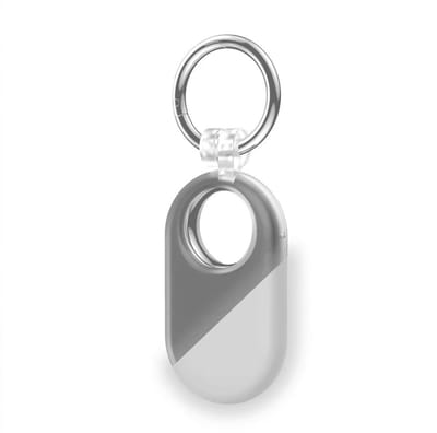 Scoby - Sleutelhanger - Taghouder - Siliconen hoes - Keychain Holder - Geschikt voor Samsung SmartTag 2 - 1 stuk - Zilver