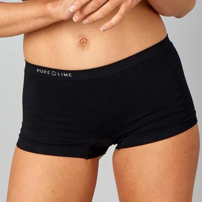 Pure Lime - sportonderbroek - dames Hipster - naadloos - Zwart - maat L/XL