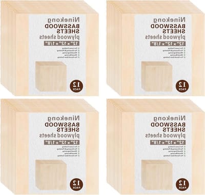 Multiplex Platen - Lindehout Vellen - Houtbewerking Knutselen - Glad Oppervlak - 30.5 cm x 30.5 cm - Natuurlijk