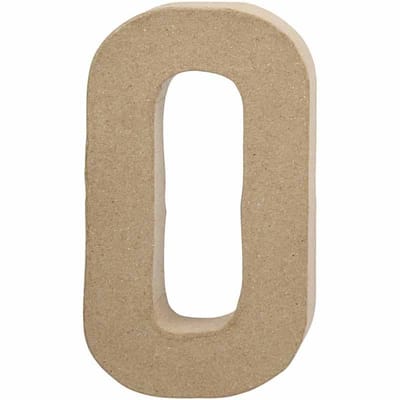 Letter, O, H: 20,4 cm, B: 11,5 cm, dikte 2,5 cm, 1stuk/ 1 stuk