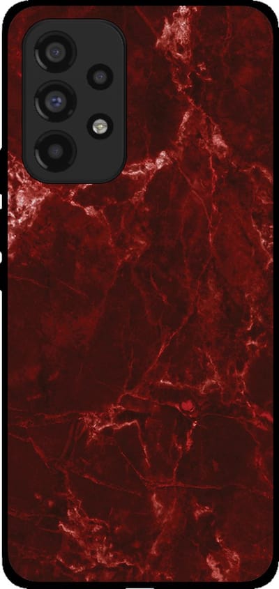 Smartphonica Telefoonhoesje voor Samsung Galaxy A53 5G met marmer opdruk - TPU backcover case marble design - Rood geschikt voor Samsung Galaxy A53 5G