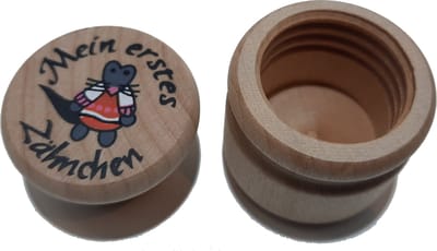 JACK & JILL - tandendoosje - hout - Mein Erstes Zahnen - Muisje
