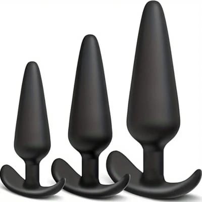 Bovista Buttplug Set - Sex Toys voor Koppels - Mannen - Vrouwen - Anaal - 3 Stuks - Zwart